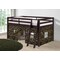 Alaterre Furniture Roxy Twin Wood Junior Loft Bed with Espresso with Green Camo Bottom Tent AJRX10P0ATCGN - alternate 2